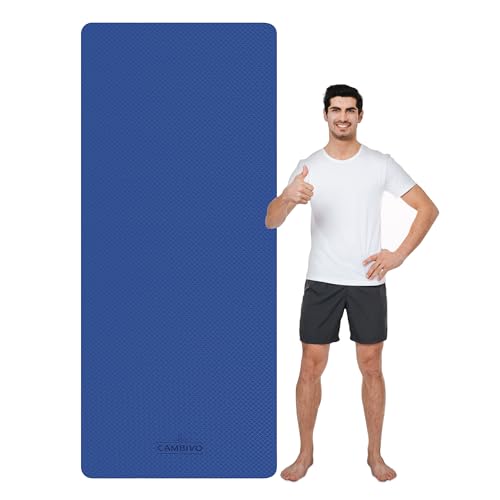 CAMBIVO Yoga Mat 213 cm x 81 cm x 6 mm Non-Slip Large Fitness Mat Pilates Yoga Mat for Gym, Sport, Exercise, Home Gym