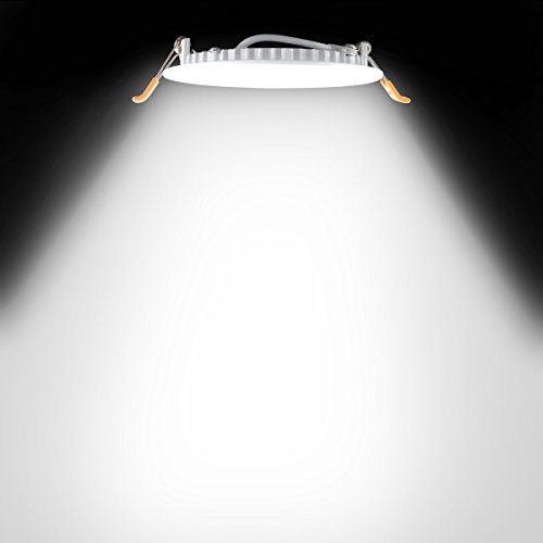 6 inch Slim LED Downlight Dimmable 12W (=100W) LED Recessed Lighting, 950LM 5000K Daylight White cETLus Listed Recessed Trim Ceiling Light Fixture 4 Pack 5000K Daylight