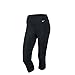 Nike Women's Legend 2.0 Tight Dri-Fit Cotton Capri, Black/White, LG X 19