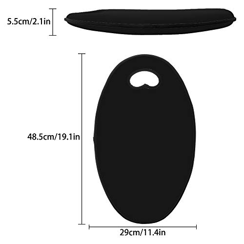 Pannow Memory Foam Kneeling Pad - Extra Large 20" x 12" Garden Kneeler for Gardening, Bath Kneeler for Baby Bath Tub, Kneeling Mat for Gym Yoga,THICKEST 1.8" (Black) - Thumbnail 6