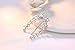 7 Crystals Ear Cuffs Hoop Climber Earrings Hypoallergenic Earring for Women Fashion