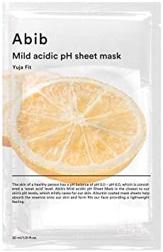 弱酸性pHシートマスクパックアクアフィット柚子10枚 韓国コスメ ABIB MILD ACIDIC pH SHEET MASK YUJA FIT 30ml [並行輸入品]