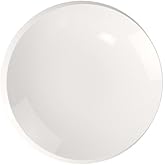 Villeroy &amp; Boch NewMoon Collection Bread Plate, Premium Porcelain, Made in Germany, Small Plate for Breakfast, Brunch or Appetizers, Dishwasher and Microwave Safe, 6.25in Diameter, Rich, Creamy White