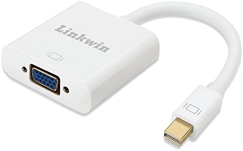 LINKWIN Gold Plated Mini DisplayPort (Thunderbolt Port Compatible) to HDMI1K/4K/ VGA Male to Female Adapter Converter ... Mini DisplayPort to VGA