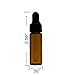 Pack of 12-1 Dram Amber Glass Vial with Glass Dropper