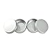 Houseables Aluminum Tin Jars, 4 Oz, 120 ML Gram Jar, 12 pcs, Cosmetic Sample Metal Tins Empty Container, Round Pot Screw Cap Lid, Small Ounce for Lip Balm, Salve, Make Up, Eye Shadow, Powder (12 PCS)