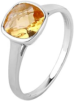 Citrine 925 Silver Women's Ring (Down to Earth Collection)