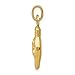 Jewel Tie 14K Yellow Gold Good Luck Hand Charm - (0.87 in x 0.2 in)
