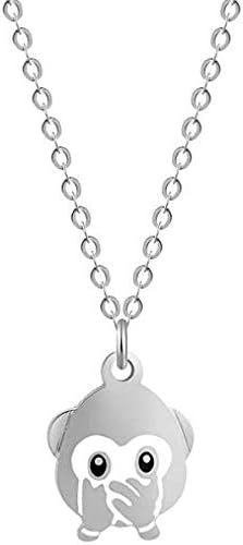 DIOOR Jewellery for Women Gifts for Ladies Girls Crystal/Silver/Gold Pendant Necklace Lucky Monkey Pendant Necklace
