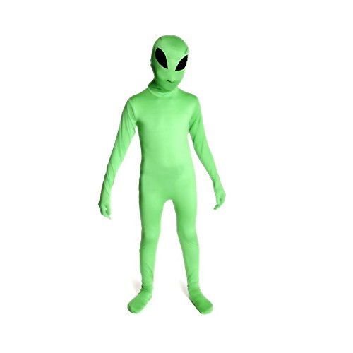 Glow Alien Kids Morphsuit Costume - size Medium 3'6-3'11 (105cm-119cm)
