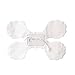 MerryNine Party Streamers 6pcs, 11.81 Feet/3.6 M Each Reusable Four-Leaf Clover Paper Flower Garland for Party, Wedding Decoration (Pure White)