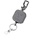 QREEL Retractable Badge Holder, Heavy Duty Metal Badge Reel with Carabiner for ID Card and Keychain