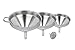 Fresh Australian Kitchen Funnels. Set of 3 Stainless Steel Kitchen Funnels with Removable Strainer.