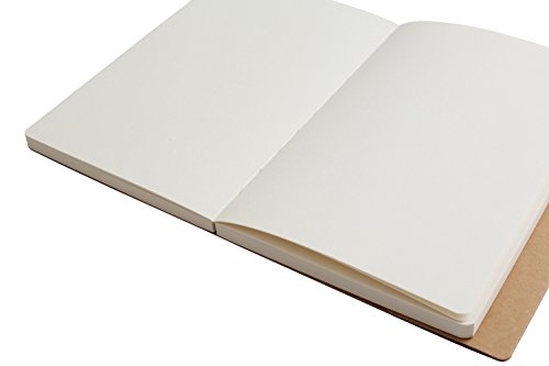 Kraft Cover Blank 100g Full Wood Paper Sketch Book - 112 Sheets / 224 Pages - 140 Millimeters by 210 Millimeters - 350gsm Kraft Paper