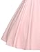 GownTown Women's 1950s Vintage Dresses Bridesmaid Stretchy Swing Dresses with Belt Pink