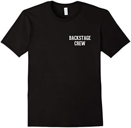 Men's Backstage Crew Employee Uniform T-Shirt Large Black