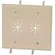 DataComm Electronics 45-0015-WH Cable Plate with Flexible Opening, 2 Gang