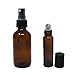 Jalousie 24 Pack Amber Refillable Glass Containers include 12 Amber Glass Spray Bottles 2oz 60 ml and 12 Amber Eye Roller Bottles 0.34 oz 10 ml Bonus Stickers Dropper and Bottle Opener