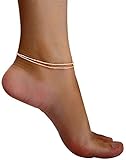 COLROV Cute Dainty Anklets for Women Girls 14k Gold Foot Jewelry Beach Ankle Bracelets Color Golden