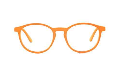 My Blue Protect®, Blue Light Blocking Eyes Glasses, Anti-Fatigue, UV Filters (L001 Kids) (Orange Mat)