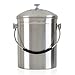 Gold Star Kitchens - Kitchen Compost Bin - Countertop Pail Bucket Container with Lid - Indoor Counter Caddy Bins - Small Food Waste Composter - Surgical Grade Stainless Steel Scrap Trash Can - 1.3 Gal