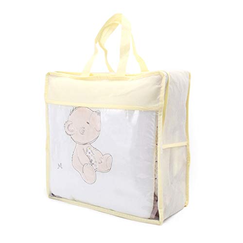 Lehom Baby Crib Bumpers Bear Beige 6 Pieces Baby Crib Bed Liner Bumper Pad Set for Boys Girls Cotton Breathable Washable - Thumbnail 7