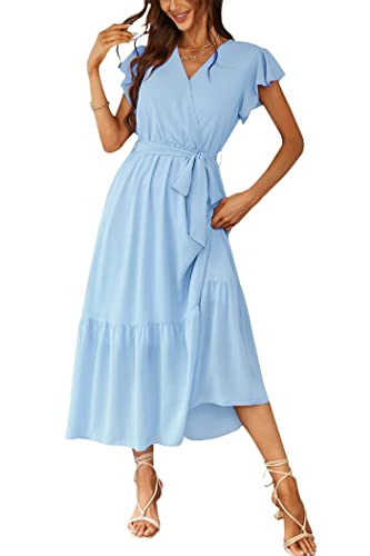 PRETTYGARDEN Women's 2023 Floral Boho Dress Wrap V
