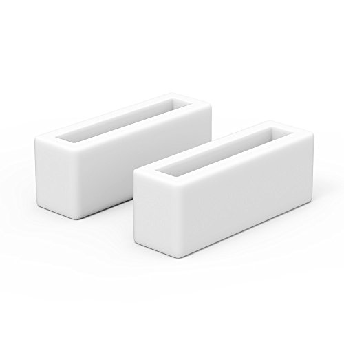 GadgetWraps 22mm Silicone Watch Loops Strap Keeper Holder Retainer for Watch Band/Strap - 2 Pack (White)