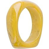 Pingyongchang Bangle Cuff Bracelets Chunky Bracelets for Women Colorful Irregular Resin Acetate Wristbands Retro Wide Geometric Transparent Bracelet Best Christmas Birthday Gifts