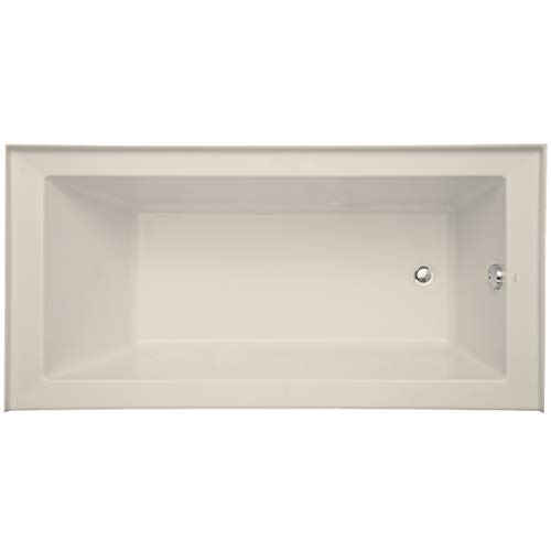 Mirabelle MIRSKS6030RWH Sitka 60" X 30" Acrylic Soaking Bathtub for Three Wall Alcove Installations with Right Drain