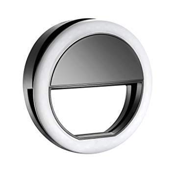 Wheezy Selfie Ring Light, Rechargeable Portable Clip-on Selfie Fill Light with 36 LED for iPhone Android Smart Phone Photography, Camera Video Musically tiktok, Girl Makes up
