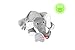 Pacifier Holder Clip Plush Elephant - Non Toxic Safe ECO Friendly - Soothing and Comfortable Toy with Detachable Silicone Baby Binky - Clip Holder - Squeaky Sound