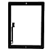 Prokit Adhesive New black iPad 3 Digitizer Touch Screen Front Glass Assembly - Includes Home Button + Camera Holder + PreInstalled Adhesive with SlyPry tools kit