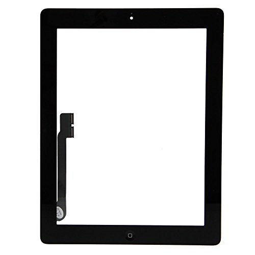 Prokit-Adhesive-Black-Ipad-3-Digitizer-Touch-Screen-Front-Glass-Assembly-Includes-Home-Button-Camera-Holder-Frame-Bezel-Preinstalled-Adhesive-Cleaning-Kit-with-Slypry-Premium-Tool-Kit