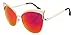 FEISEDY Sexy Cat eye Vintage Lunettes Metal Frame Flat Mirrored Lens Sunglasses