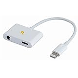 Lightning to 3.5mm Headphone Adapter, Superior Quality Lightning to 3.5mm Audio Adapter with Lightning Charging Port for iPhone 7, iPhone 7 Plus (White)