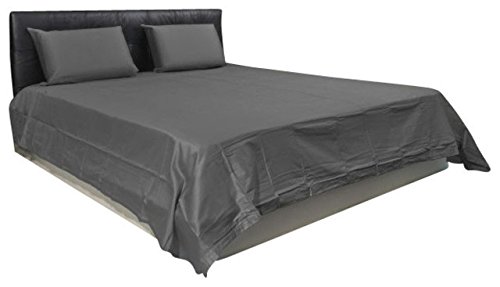 Soft Linens 100% Egyptian Cotton 1000 Thread Count 4PC's bed sheet set with matching pillowcase silky luxurious feel,deep pockets Solid/Plain Queen Sleeper Sofa Bed Dark Grey