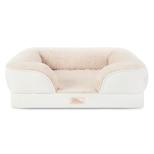Town & Country Everyday CuddleTown Comfy Solid Bolster Sofa Pet Bed, Supportive…