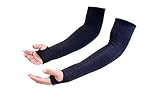 Magid Cut Resistant Protective Arm Sleeves | 100% Kevlar Knit 18" Double Layered Cut Resistant Sleeve with Thumb Slot - Cut Level 4, Fire Resistant, 18" Length, Black (1 Pair)