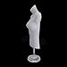 EZ-Mannequins Female Mannequin Torso, Dress Form Hollow Back Body Tshirt Display, w/Plastic Stand for Counter Top for Craft Shows, Photos or Design, Easy to Assemble and Store, S-M Sizes, White Color