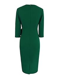 VFSHOW Vestido de mujer elegante de cintura con lazo de negocios, cóctel, fiesta, Midi Sheath