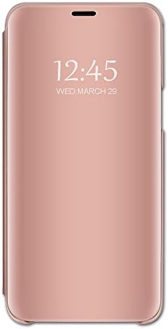 Case Compatible with iPhone X/iPhone Xs Max, Luxury Plating Mirror Flip Full Protection Clear View Cover