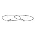 Ball Ends .925 Sterling Silver West Indian BABY Bangles 6.2 Grams (Pair) (MADE IN USA)