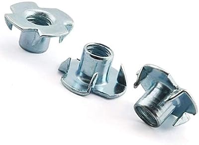 Just Accessories M8 Four Pronged T-Nuts Captive Blind Inserts 25 Pack