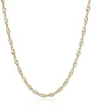 14k Gold Solid Singapore Chain Necklace (2mm), 18