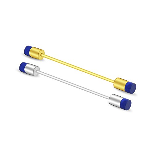 Merit ocean 2pcs collar pin collar bar,gold and silver …
