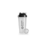 BlenderBottle Classic Shaker Bottle, Clear/Black, 28-Ounce