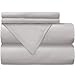 Mellanni 100% Cotton Bed Sheet Set - 300 Thread Count Percale - Deep Pocket - Quality Luxury Bedding - 4 Piece (King, Light Gray)