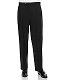 RGM Men's Tuxedo Pants-Pleated Front w/Side Satin Stripe Black Short