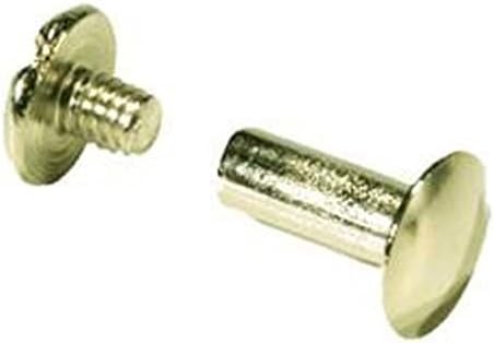 Chicago Screw Post 1/2" (1.3 cm) Solid Brass 100 Pack 1293-11 Leathercraft